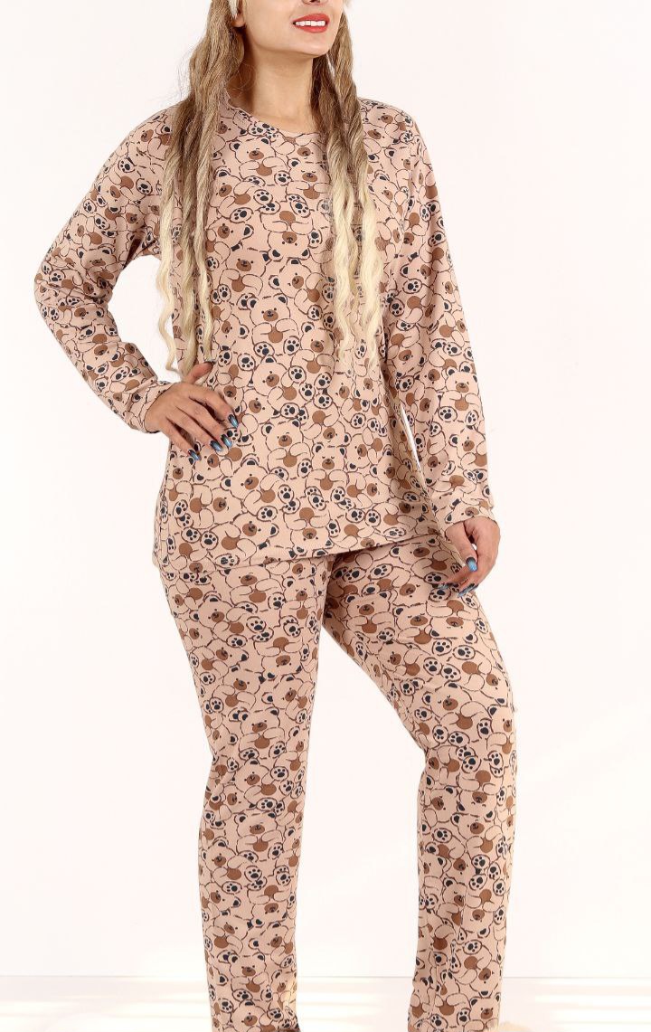 ست بلوز و شلوار زنانه نخی طرحدار گل دار