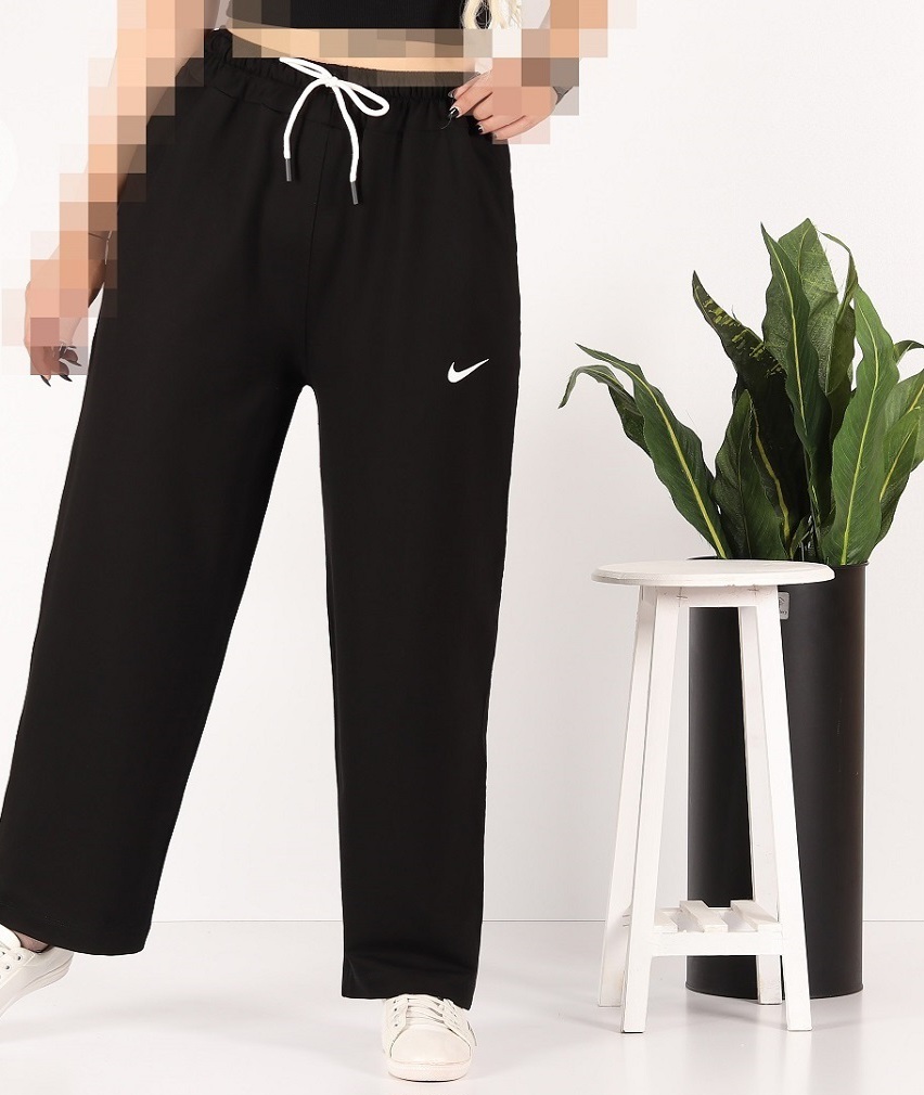 شلوار سایز  بزرگ زنانه راسته گلکسی مشکی