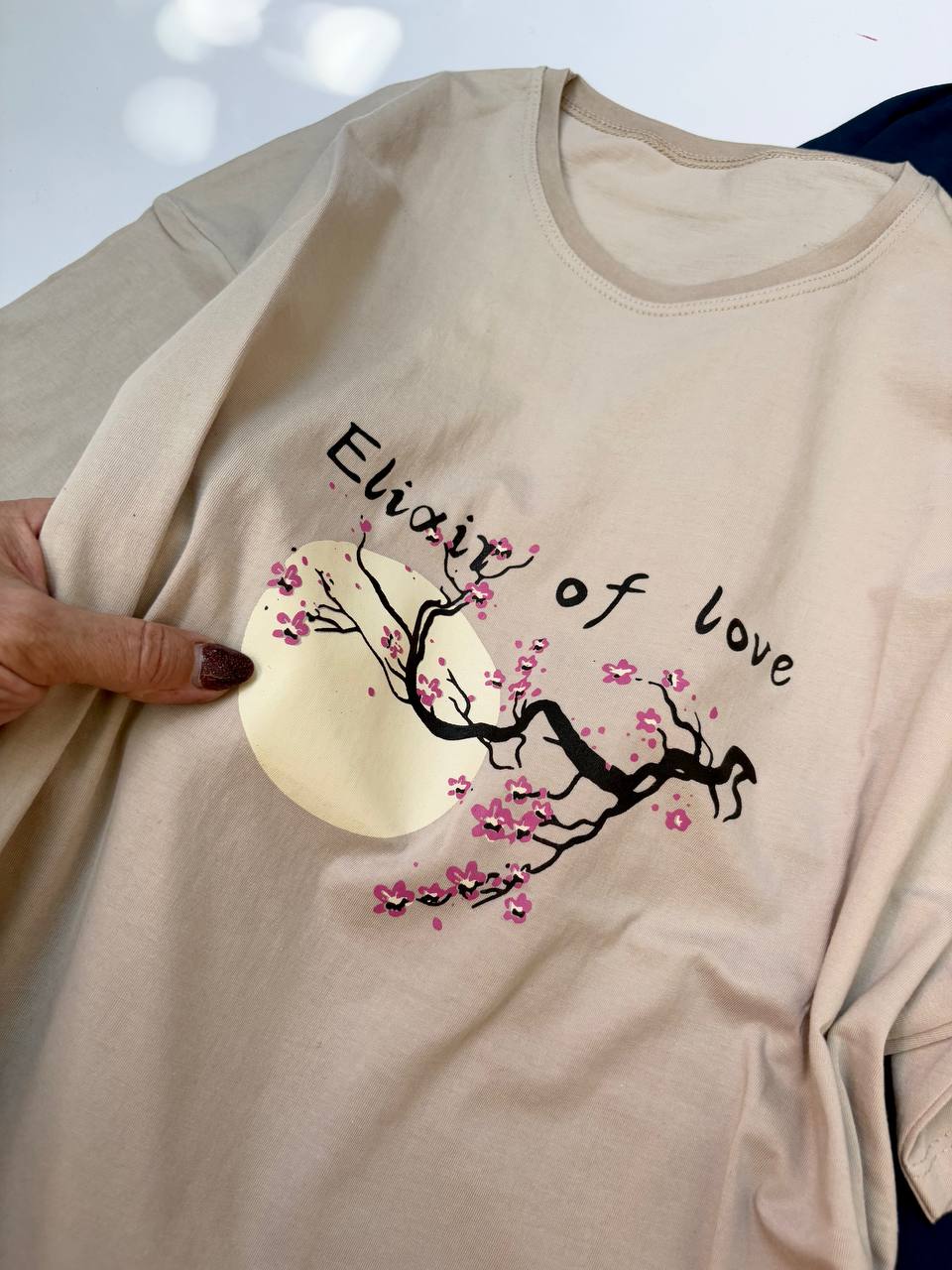 تیشرت باکسی نخ پنبه زنانه