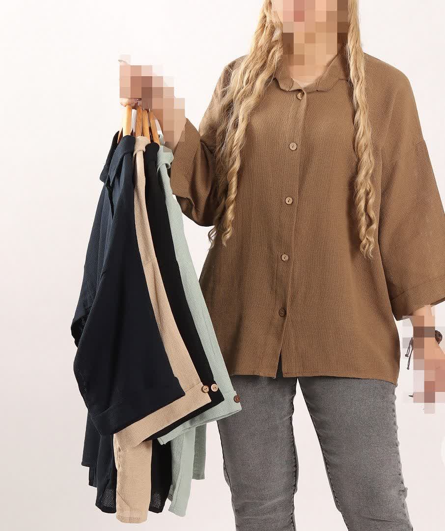 شومیز زنانه حصیری کنفی