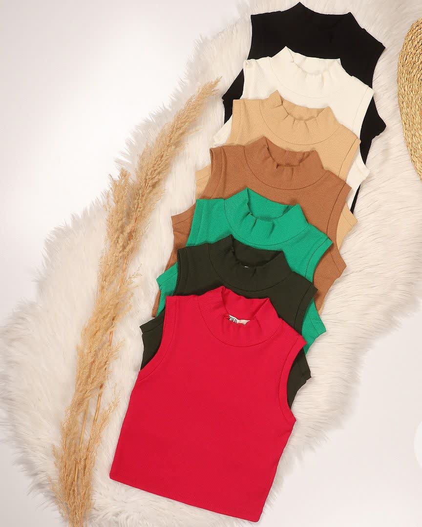 تاپ حلقه ای یقه ۵ سانت کراپ