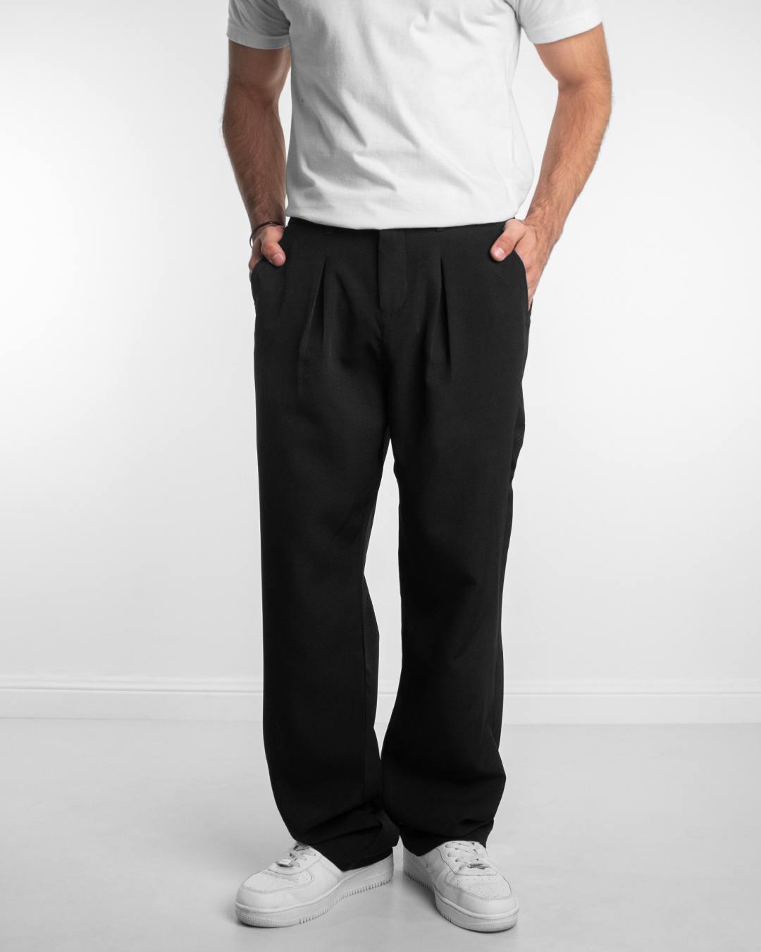 شلوار مردانه مازراتی نیم بگ مشکی