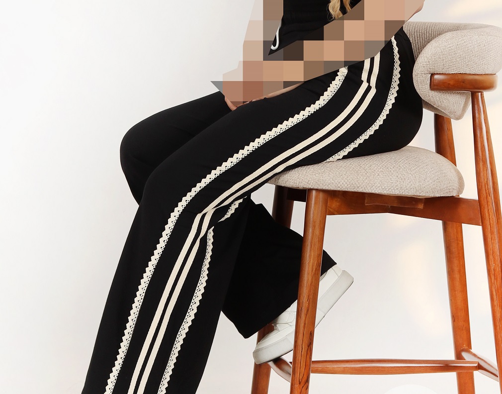 شلوار بگ پنبه گلکسی مشکی کنفی پینترسی